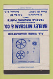 Matchbook Cover - Harley Mitcham Textile Machine Parts Gastonia NC 40 Strike