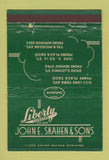 Matchbook Cover - Liberty Cleaners John Skahen Chicago IL 40 Strike
