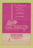 Matchbook Cover - Liberty Cleaners John Skahen Chicago IL 40 Strike