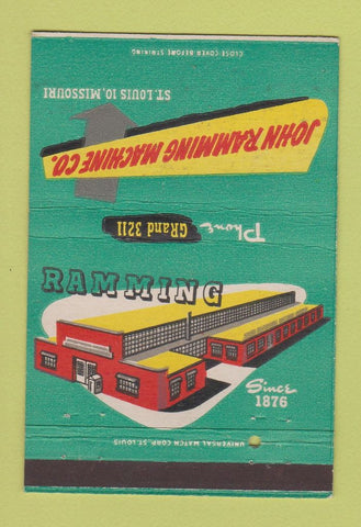Matchbook Cover - John Ramming Machine St Louis MO 40 Strike