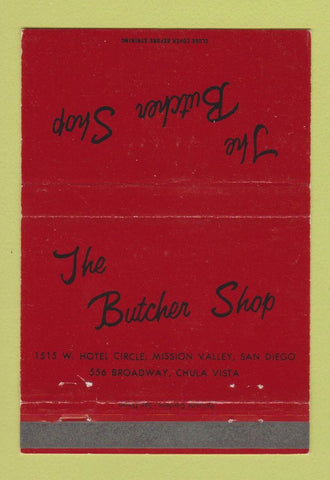 Matchbook Cover - The Butcher Shop Chula Vista CA 40 Strike