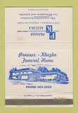 Matchbook Cover - Prasser Kleczka Funeral Home Milwaukee WI WEAR 40 Strike