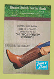Matchbook Cover - Tony Lama Cowboy Boots Torrences Clovis NM 40 Strike