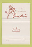 Matchbook Cover - Tony Lama Cowboy Boots Torrences Clovis NM 40 Strike