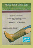 Matchbook Cover - Tony Lama Cowboy Boots North Little Rock AR 40 Strike