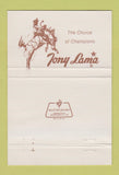 Matchbook Cover - Tony Lama Cowboy Boots North Little Rock AR 40 Strike