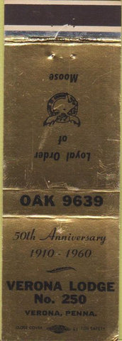 Matchbook Cover - Matchbook Cover Moose Lodge Verona PA