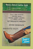 Matchbook Cover - Tony Lama Cowboy Boots Calgary AB 40 Strike