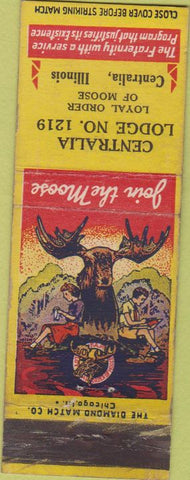 Matchbook Cover - Matchbook Cover Moose Lodge Centralia IL WEAR