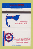 Matchbook Cover - Hyannis Yacht Club Hyannis MA 40 Strike