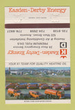 Matchbook Cover - Kasden Derby Oils Fuel Ansonia CT schedule 40 Strike