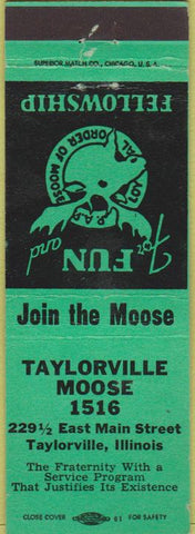 Matchbook Cover - Matchbook Cover Moose Lodge Taylorville IL