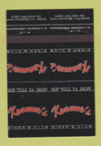 Matchbook Cover - Kramer's Diners Club San Antonio TX DOUBLE PRINT 40 Strike