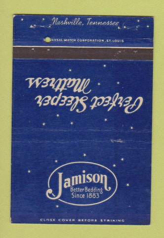 Matchbook Cover - Jamison Mattress Nashville TN 40 Strike