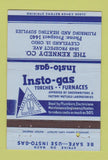 Matchbook Cover - Insto Gas Kennedy Cleveland OH Plumbing Heating 40 Strike