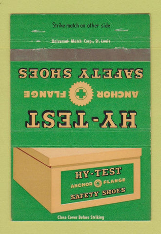 Matchbook Cover - Hy Test Safety Shoes WEAR 40 Strike
