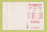 Matchbook Cover - First National Bank Phillips County AR Hogs Schedule 40 Strike