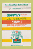 Matchbook Cover - Eckrich Meats Fort Wayne IN Kalamazoo MI 40 Strike