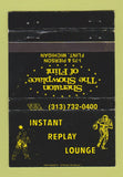 Matchbook Cover - Instant Replay Lounge Sheraton Flint MI 40 Strike
