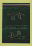 Matchbook Cover - Briar Club Houston TX SAMPLE 40 Strike