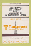 Matchbook Cover - Transamerica Insurance Watson's Doylestown PA 40 Strike