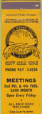 Matchbook Cover - Matchbook Cover Moose Lodge NO TOWN yellow