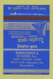 Matchbook Cover - Insto Gas Bamberger Robbins Wilmington DE 40 Strike