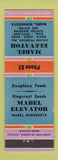 Matchbook Cover - Mabel Elevator Mabel MN Kingcrost Seed Doughboy Feed