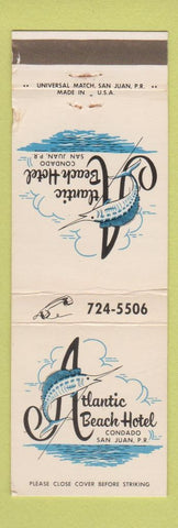 Matchbook Cover - Atlantic Beach Hotel Condado Puerto Rico San Juan