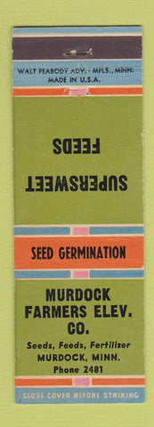 Matchbook Cover - Murdock Farmers Elevator Murdock MN Supersweet Feed