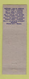 Matchbook Cover - Ed's Refinery Stations oil gas Lansing MI hillbilly
