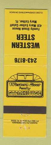 Matchbook Cover - Western Steer Steak House Mary Esther FL