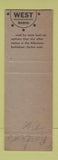 Matchbook Cover - WEST Radio Easton PA WEAR