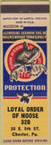 Matchbook Cover - Matchbook Cover Moose Lodge Chester PA