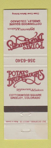 Matchbook Cover - Potato Brumbaugh's Restaurant Greeley Colorado