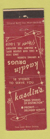 Matchbook Cover - Kasdin's dRug Stores FL Chain WEAR