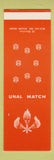 Matchbook Cover - Union Match UNAL SAMPLE