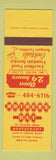 Matchbook Cover - Mothers Day Restaurant Berwyn IL