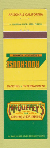 Matchbook Cover - McGuffy's Restaurant Rodehouse AZ CA