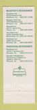 Matchbook Cover - McGuffy's Restaurant Rodehouse AZ CA