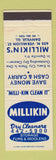Matchbook Cover - Millikin Dry Cleaners Danville IL