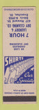 Matchbook Cover - 7 Hour Laundry Dry Cleaning Evanston IL