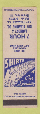 Matchbook Cover - 7 Hour Laundry Dry Cleaning Evanston IL