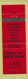 Matchbook Cover - Breezy Hill Steak House Falls City NE WEAR