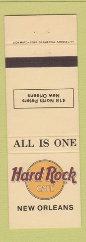 Matchbook Cover - Hard Rock Cafe New Orleans LA