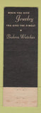Matchbook Cover - Bulova Watches Rosenberg Jewelry Columbus GA