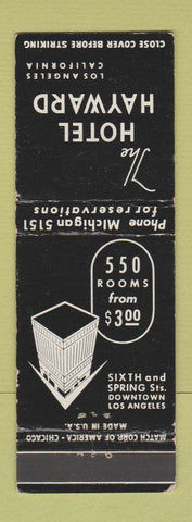 Matchbook Cover - Hotel Hayward Los Angles CA