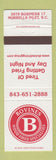 Matchbook Cover - Bovines Restaurant Murrells Inlet SC