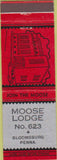 Matchbook Cover - Matchbook Cover Moose Lodge Bloomsburg PA