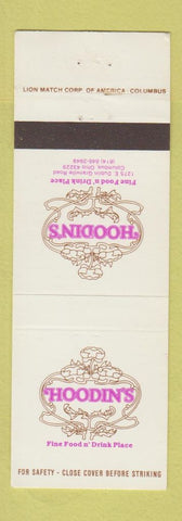 Matchbook Cover - Hoodin's Restaurant Columbus OH